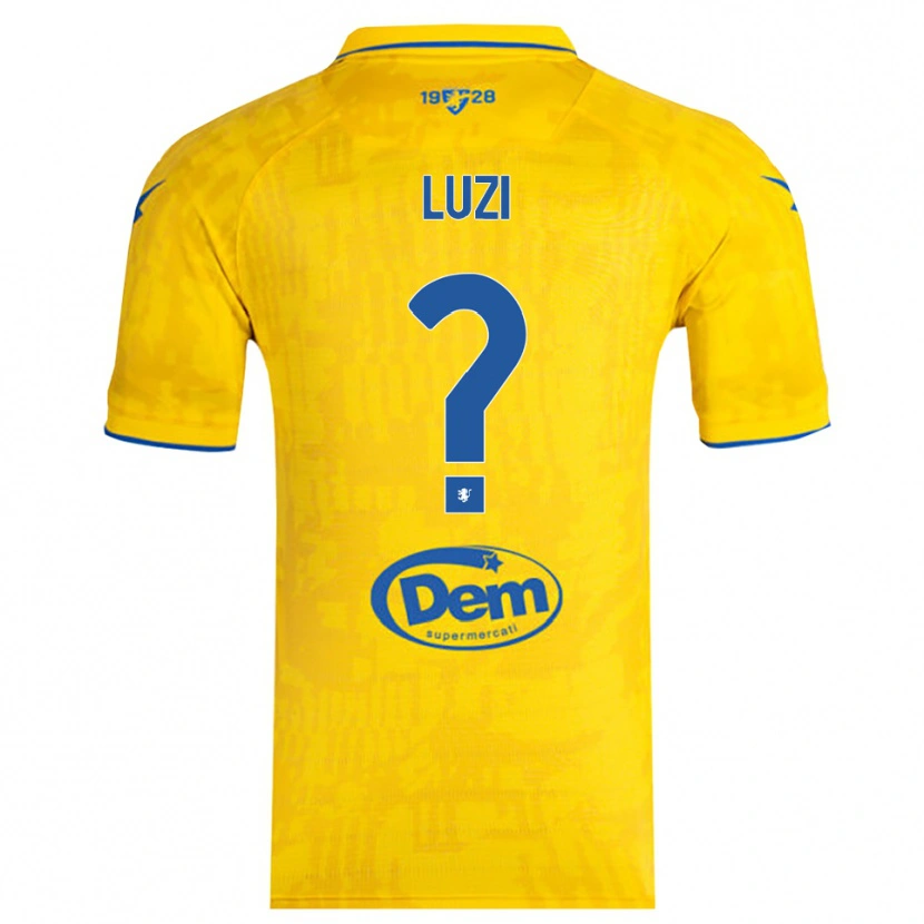 Danxen Kinderen Daniel Luzi #0 Geel Blauw Thuisshirt Thuistenue 2025/26 T-Shirt