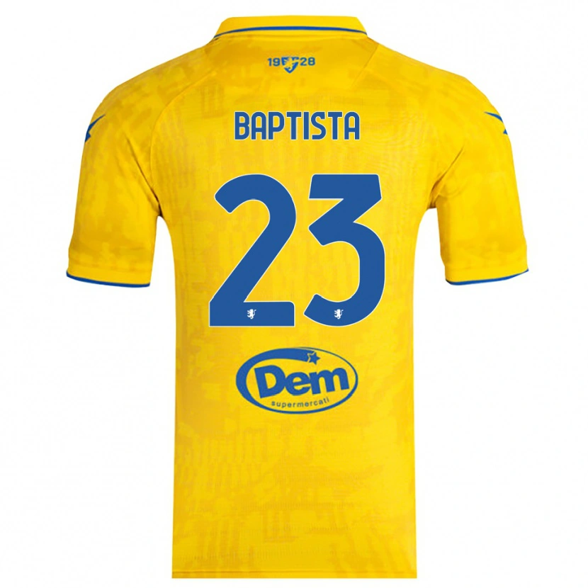 Danxen Kinderen Viktor Baptista #23 Geel Blauw Thuisshirt Thuistenue 2025/26 T-Shirt