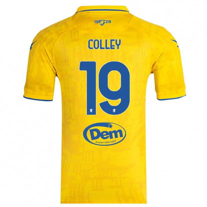 Danxen Kinderen Muhammed Colley #19 Geel Blauw Thuisshirt Thuistenue 2025/26 T-Shirt
