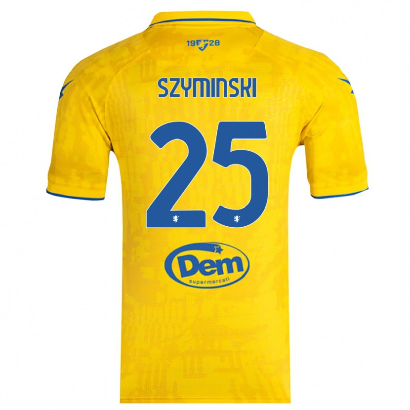 Danxen Kinderen Przemyslaw Szyminski #25 Geel Blauw Thuisshirt Thuistenue 2025/26 T-Shirt
