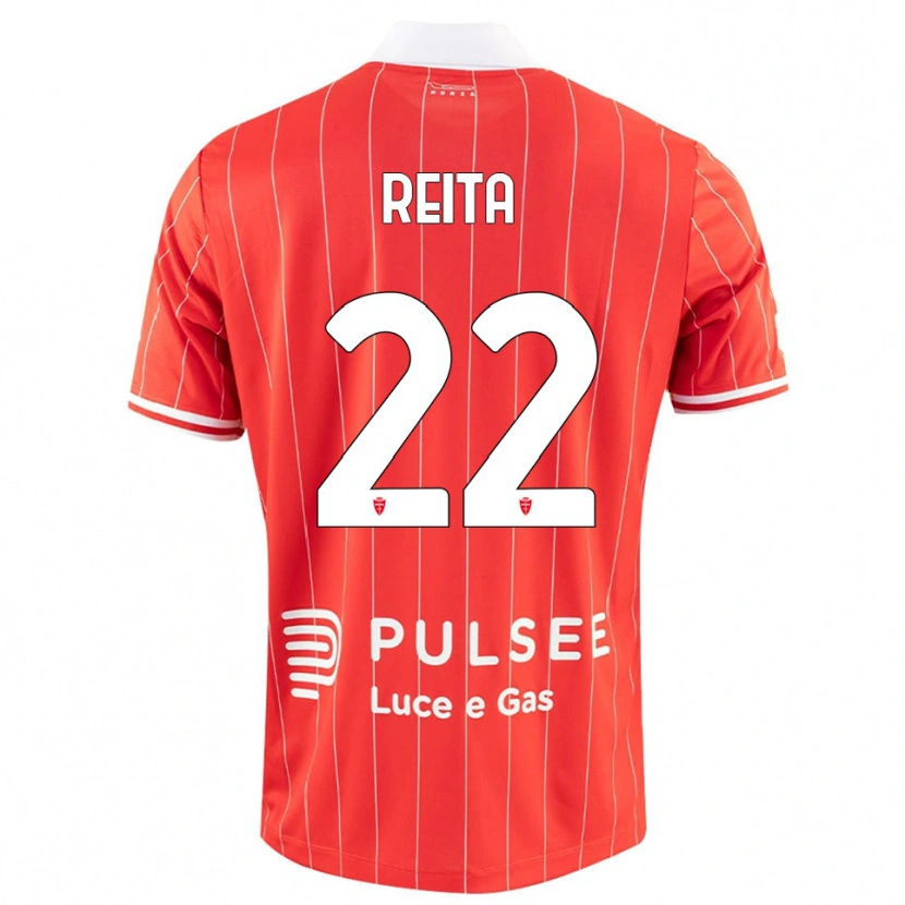 Danxen Kinderen Francesco Reita #22 Rood Wit Thuisshirt Thuistenue 2025/26 T-Shirt