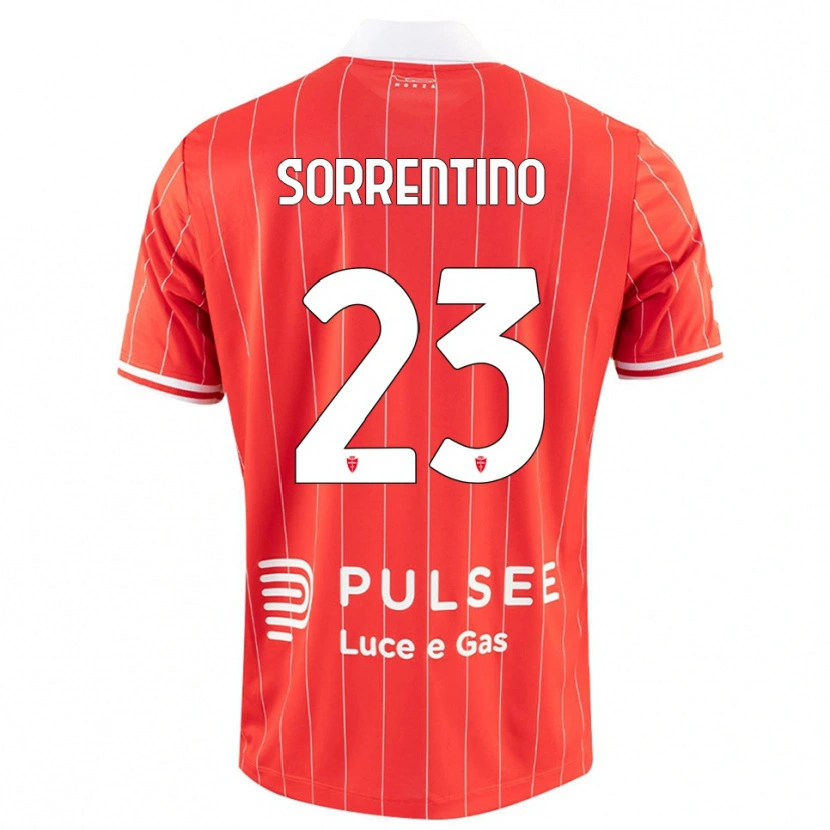 Danxen Kinderen Alessandro Sorrentino #23 Rood Wit Thuisshirt Thuistenue 2025/26 T-Shirt