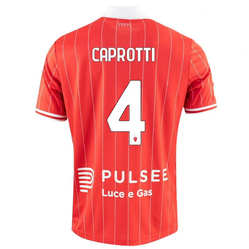 Danxen Kinderen Carlo Caprotti #4 Rood Wit Thuisshirt Thuistenue 2025/26 T-Shirt