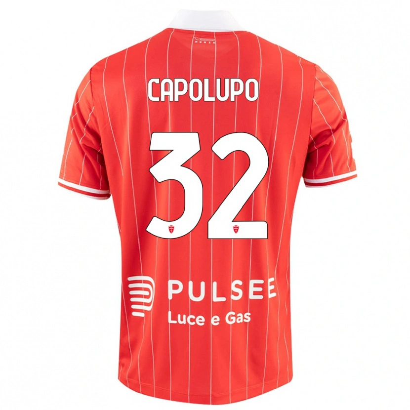 Danxen Kinderen Samuele Capolupo #32 Rood Wit Thuisshirt Thuistenue 2025/26 T-Shirt