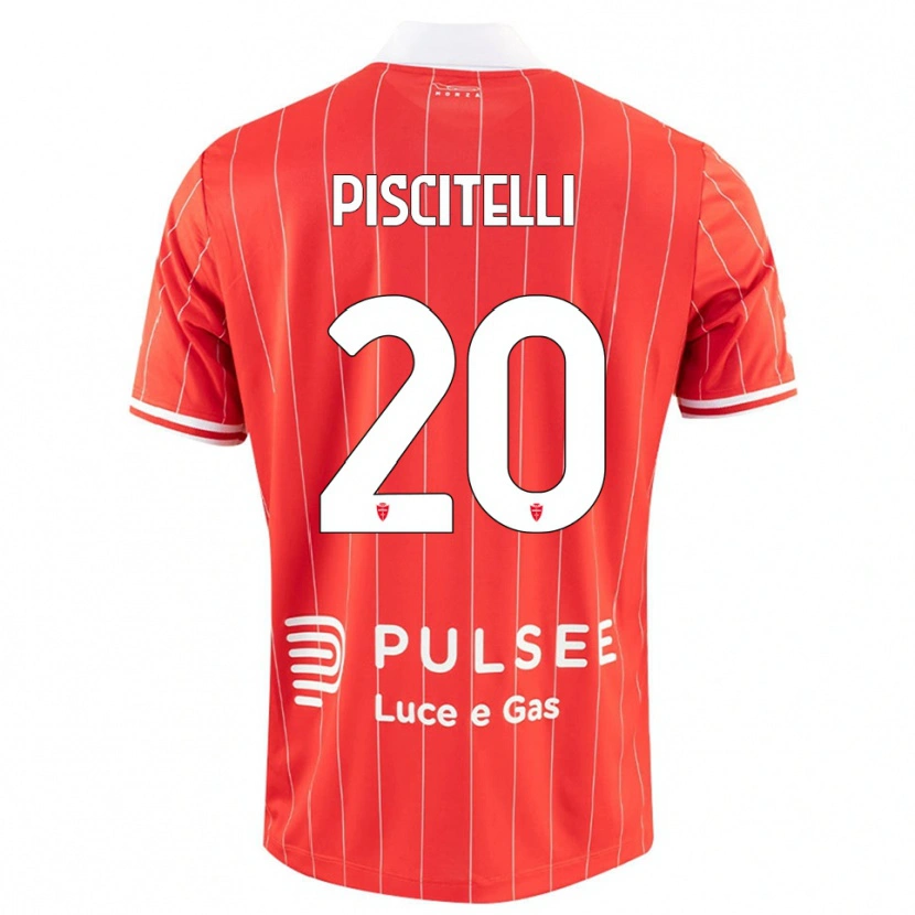 Danxen Kinderen Pasquale Piscitelli #20 Rood Wit Thuisshirt Thuistenue 2025/26 T-Shirt
