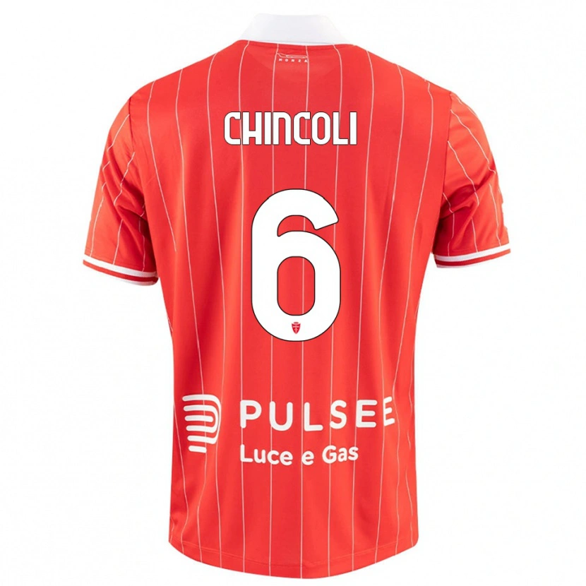 Danxen Kinderen Lorenzo Chincoli #6 Rood Wit Thuisshirt Thuistenue 2025/26 T-Shirt