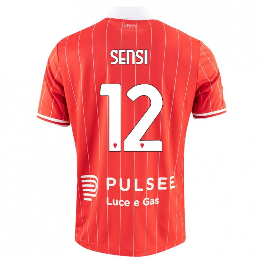 Danxen Kinderen Stefano Sensi #12 Rood Wit Thuisshirt Thuistenue 2025/26 T-Shirt