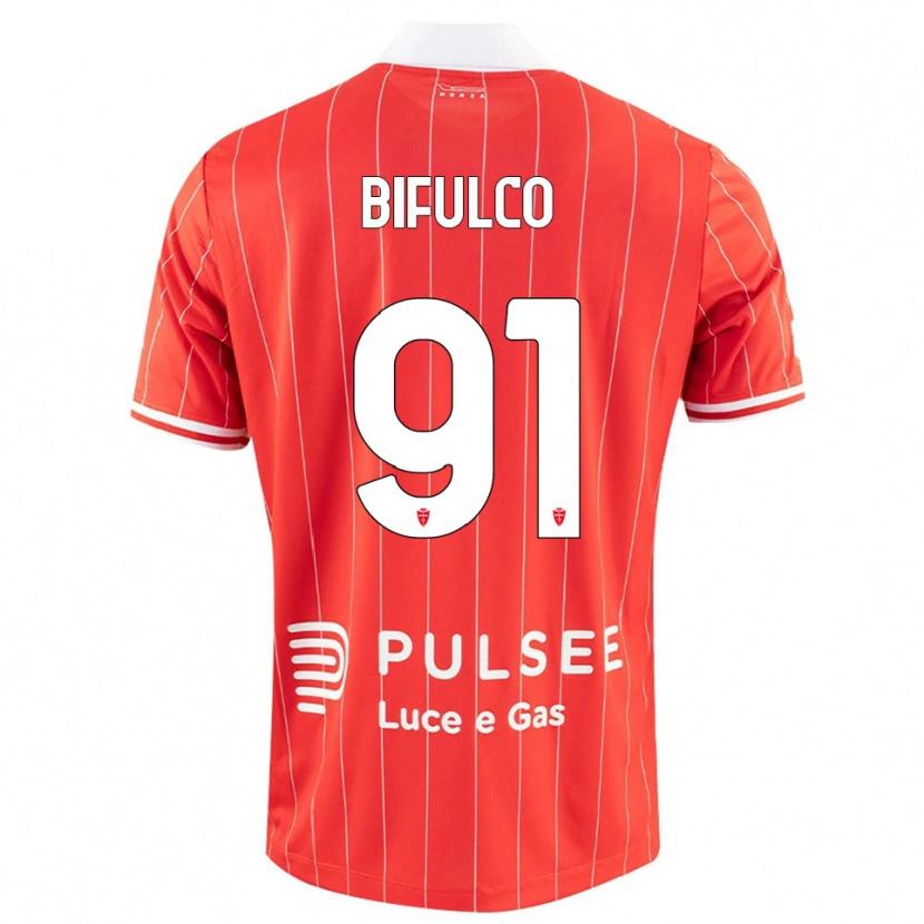 Danxen Kinderen Davide Bifulco #91 Rood Wit Thuisshirt Thuistenue 2025/26 T-Shirt