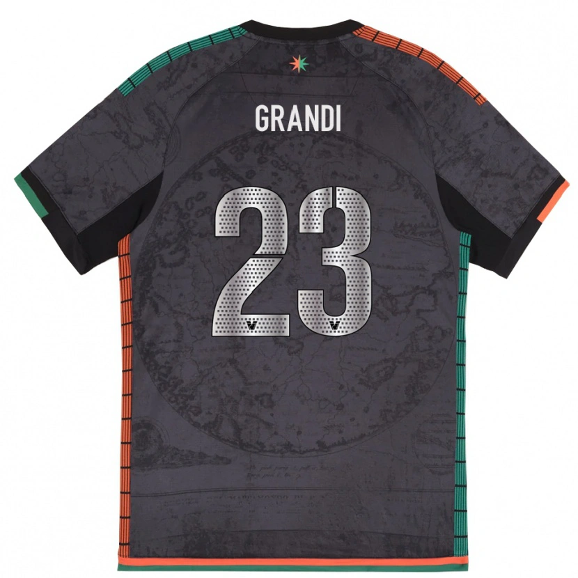 Danxen Kinderen Matteo Grandi #23 Donkergrijs Thuisshirt Thuistenue 2025/26 T-Shirt