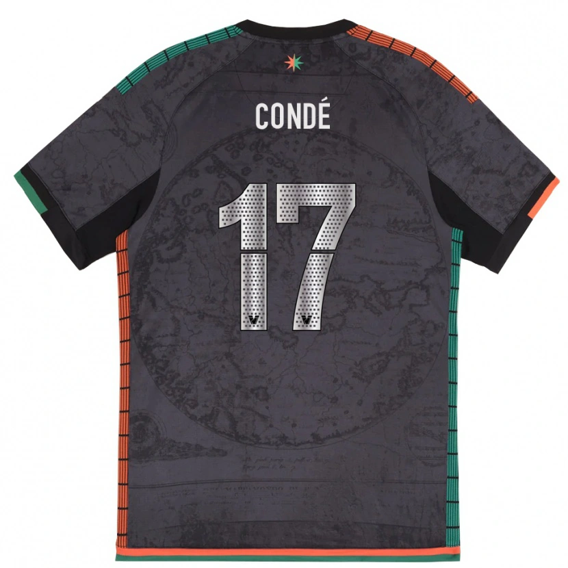 Danxen Kinderen Cheick Condé #17 Donkergrijs Thuisshirt Thuistenue 2025/26 T-Shirt