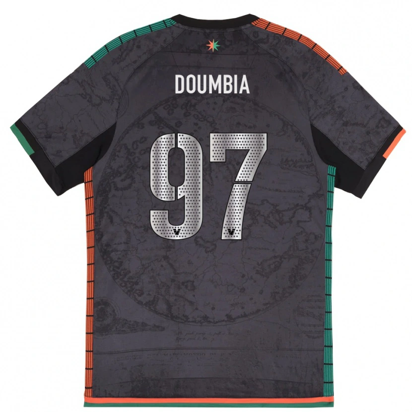 Danxen Kinderen Issa Doumbia #97 Donkergrijs Thuisshirt Thuistenue 2025/26 T-Shirt