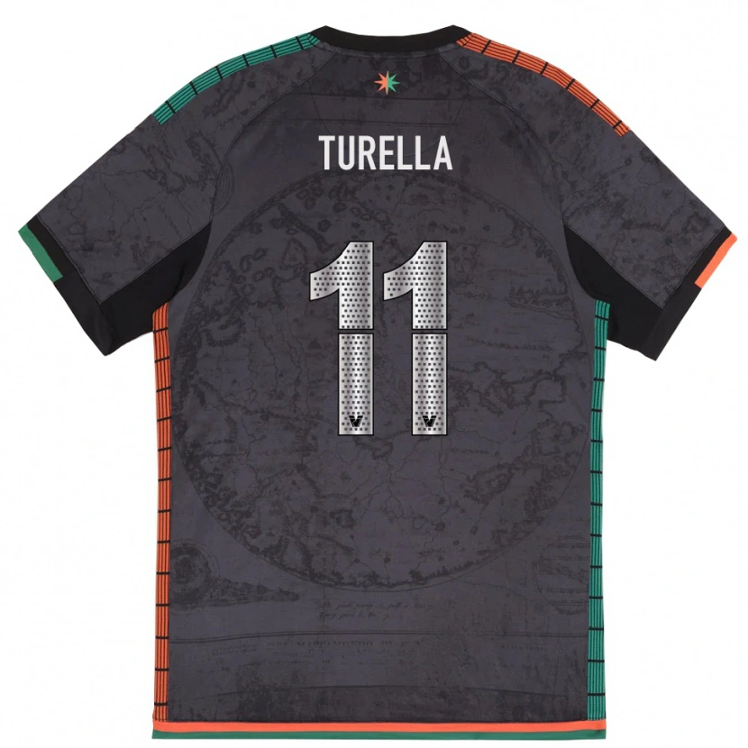 Danxen Kinderen Mattia Turella #11 Donkergrijs Thuisshirt Thuistenue 2025/26 T-Shirt