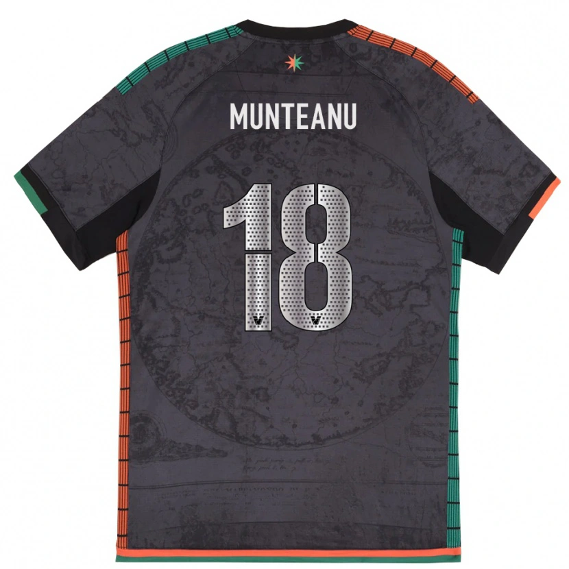 Danxen Kinderen Denis Munteanu #18 Donkergrijs Thuisshirt Thuistenue 2025/26 T-Shirt