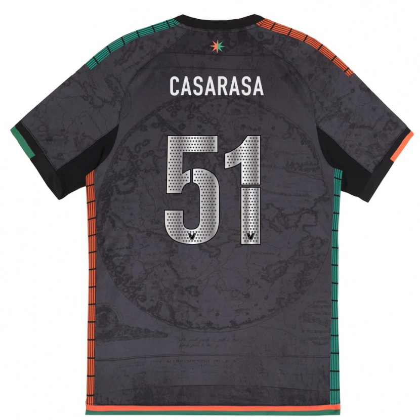 Danxen Kinderen Asia Casarasa #51 Donkergrijs Thuisshirt Thuistenue 2025/26 T-Shirt