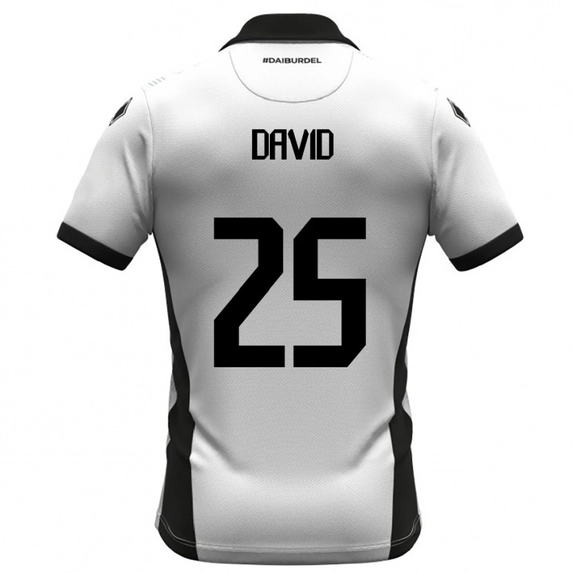 Danxen Kinderen Antonio David #25 Wit Zwart Oranje Thuisshirt Thuistenue 2025/26 T-Shirt