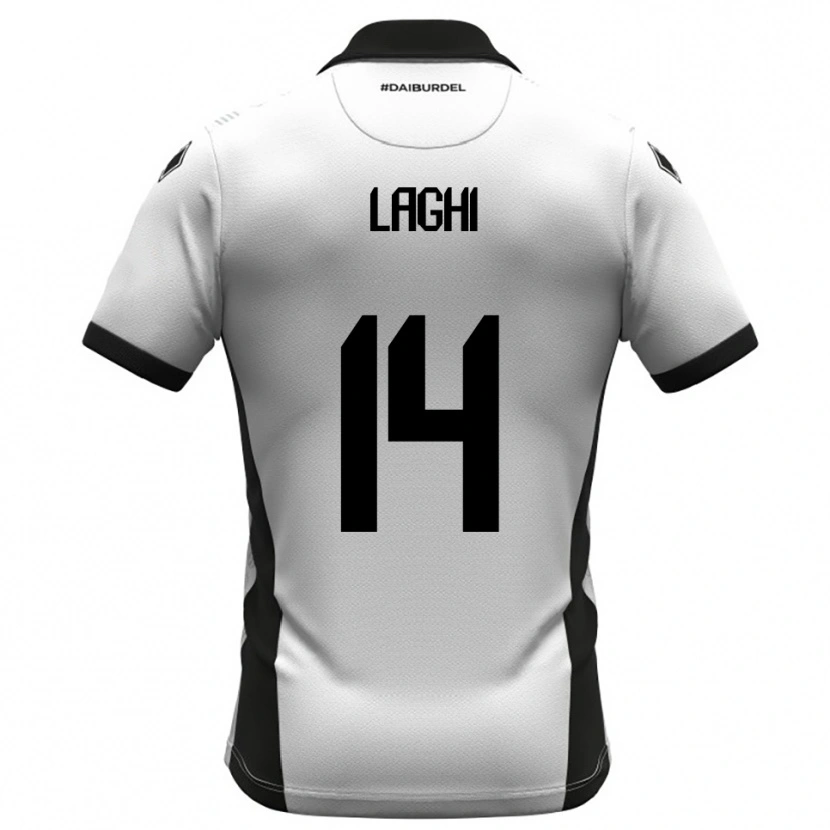 Danxen Kinderen Riccardo Laghi #14 Wit Zwart Oranje Thuisshirt Thuistenue 2025/26 T-Shirt