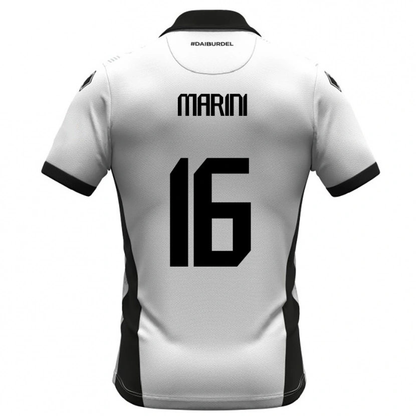 Danxen Kinderen David Marini #16 Wit Zwart Oranje Thuisshirt Thuistenue 2025/26 T-Shirt