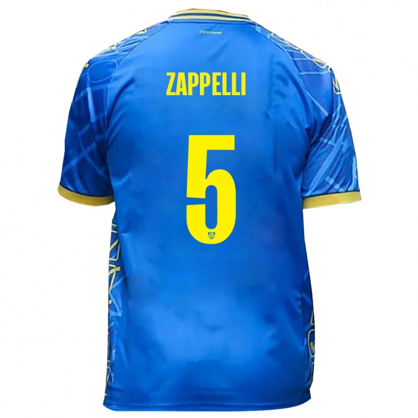 Danxen Kinderen Bernardo Zappelli #5 Hemelsblauw Geel Thuisshirt Thuistenue 2025/26 T-Shirt