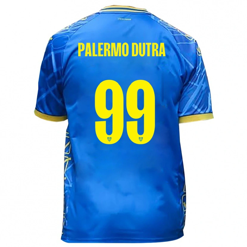 Danxen Kinderen Ryduan Palermo Dutra #99 Hemelsblauw Geel Thuisshirt Thuistenue 2025/26 T-Shirt