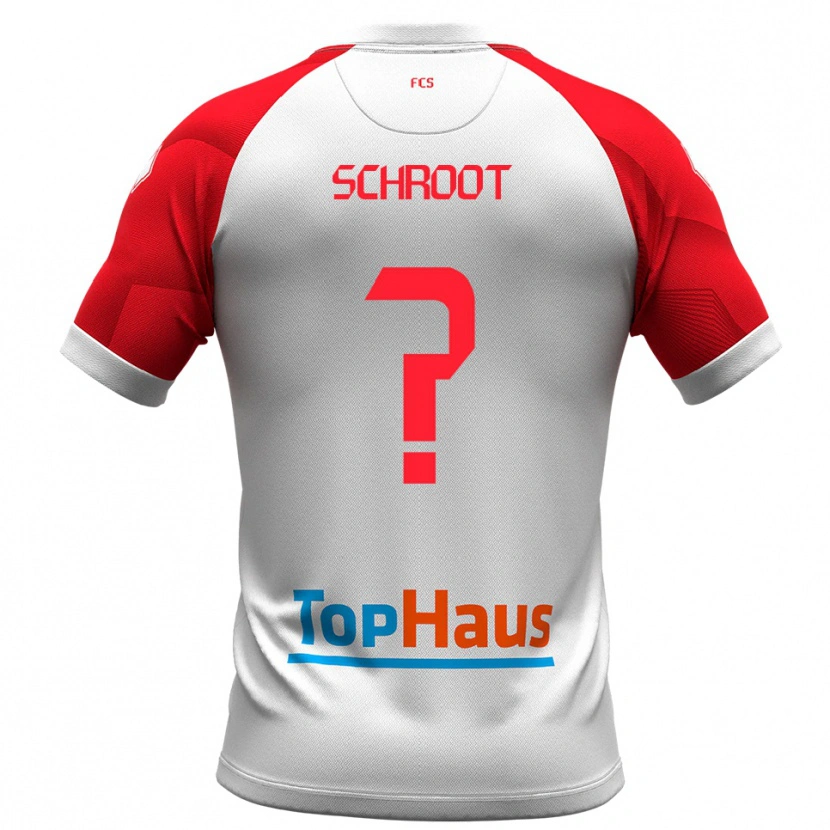 Danxen Kinderen Elias Schroot #0 Wit Rood Thuisshirt Thuistenue 2025/26 T-Shirt