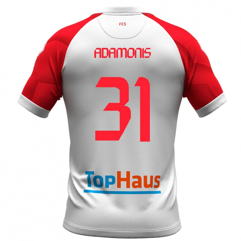 Danxen Kinderen Marius Adamonis #31 Wit Rood Thuisshirt Thuistenue 2025/26 T-Shirt