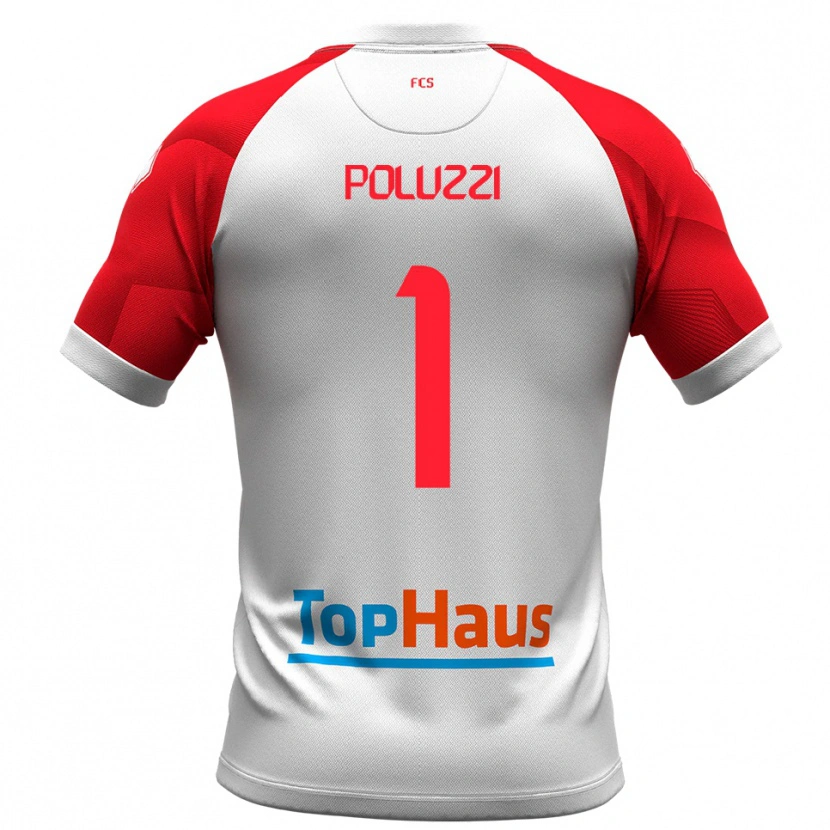 Danxen Kinderen Giacomo Poluzzi #1 Wit Rood Thuisshirt Thuistenue 2025/26 T-Shirt
