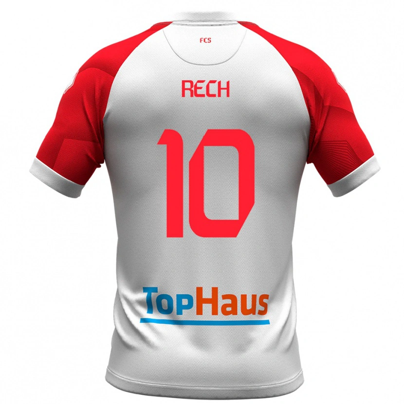 Danxen Kinderen Francesco Rech #10 Wit Rood Thuisshirt Thuistenue 2025/26 T-Shirt