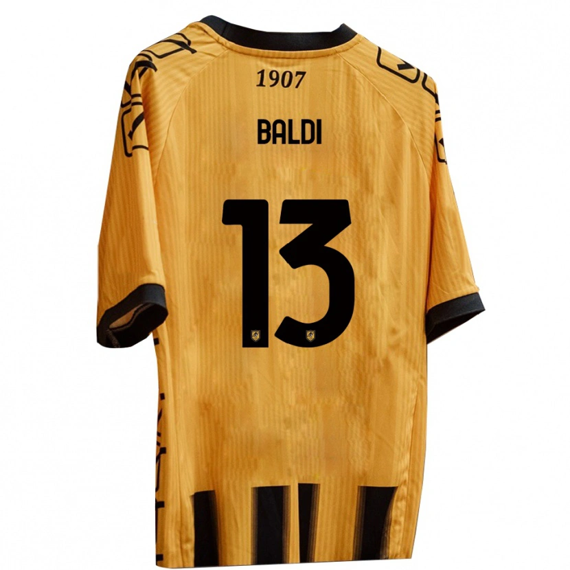 Danxen Kinderen Matteo Baldi #13 Geel Zwart Thuisshirt Thuistenue 2025/26 T-Shirt