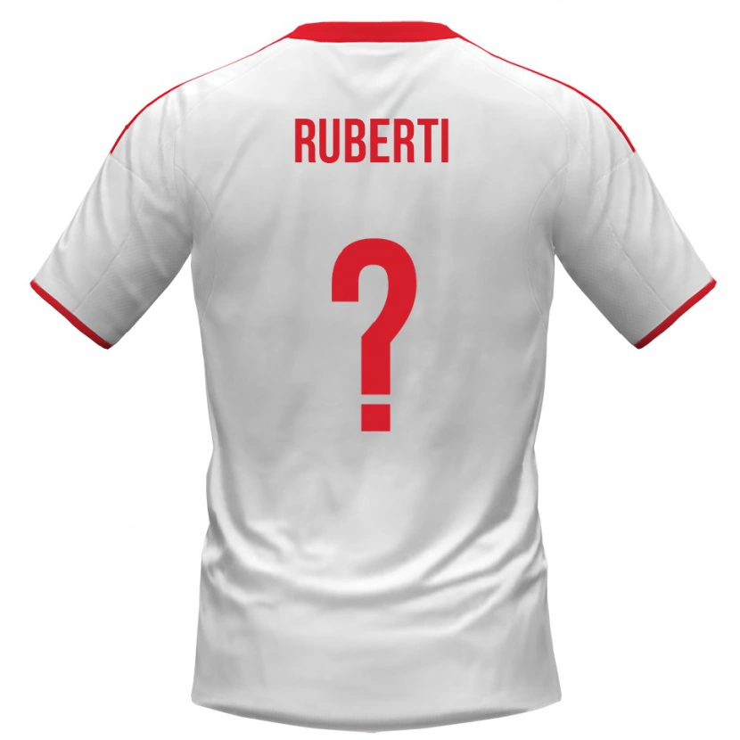 Danxen Kinderen Niccolò Ruberti #0 Wit Rood Thuisshirt Thuistenue 2025/26 T-Shirt