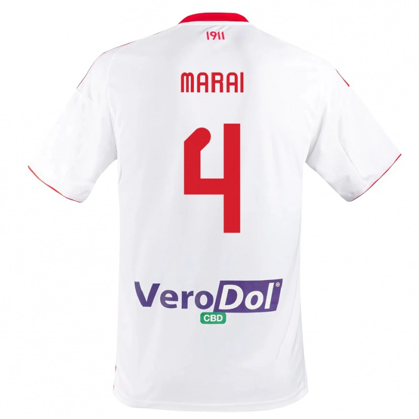 Danxen Kinderen Cristian Marai #4 Wit Rood Thuisshirt Thuistenue 2025/26 T-Shirt