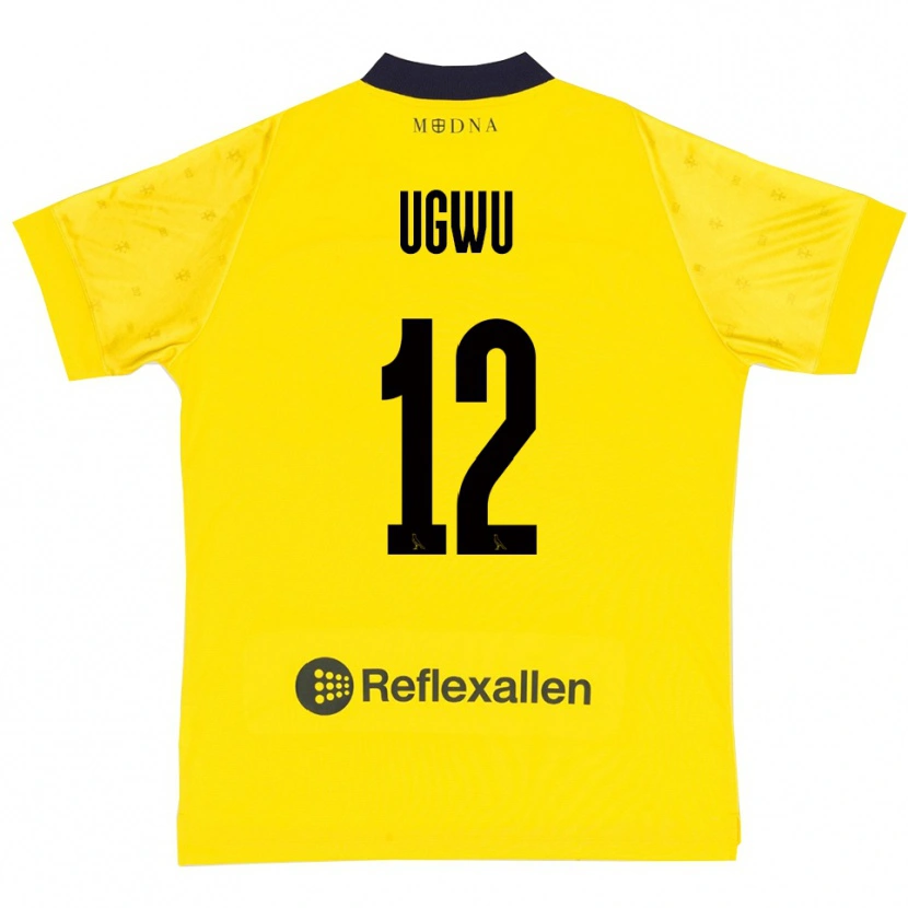 Danxen Kinderen Ferdinand Ugwu #12 Geel Donkerblauw Thuisshirt Thuistenue 2025/26 T-Shirt