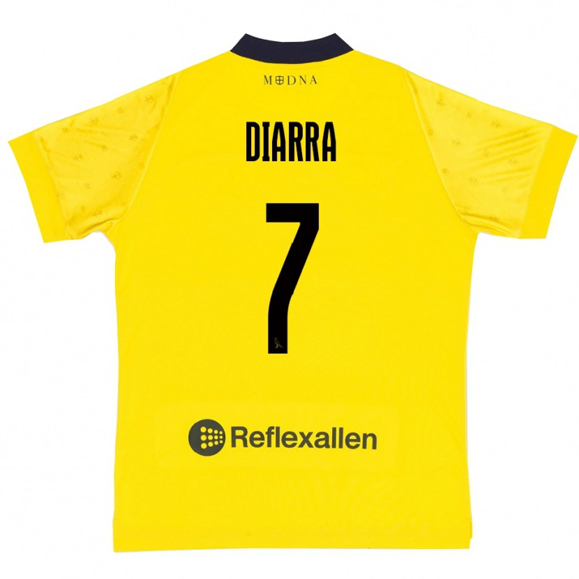 Danxen Kinderen Jordan Diarra #7 Geel Donkerblauw Thuisshirt Thuistenue 2025/26 T-Shirt