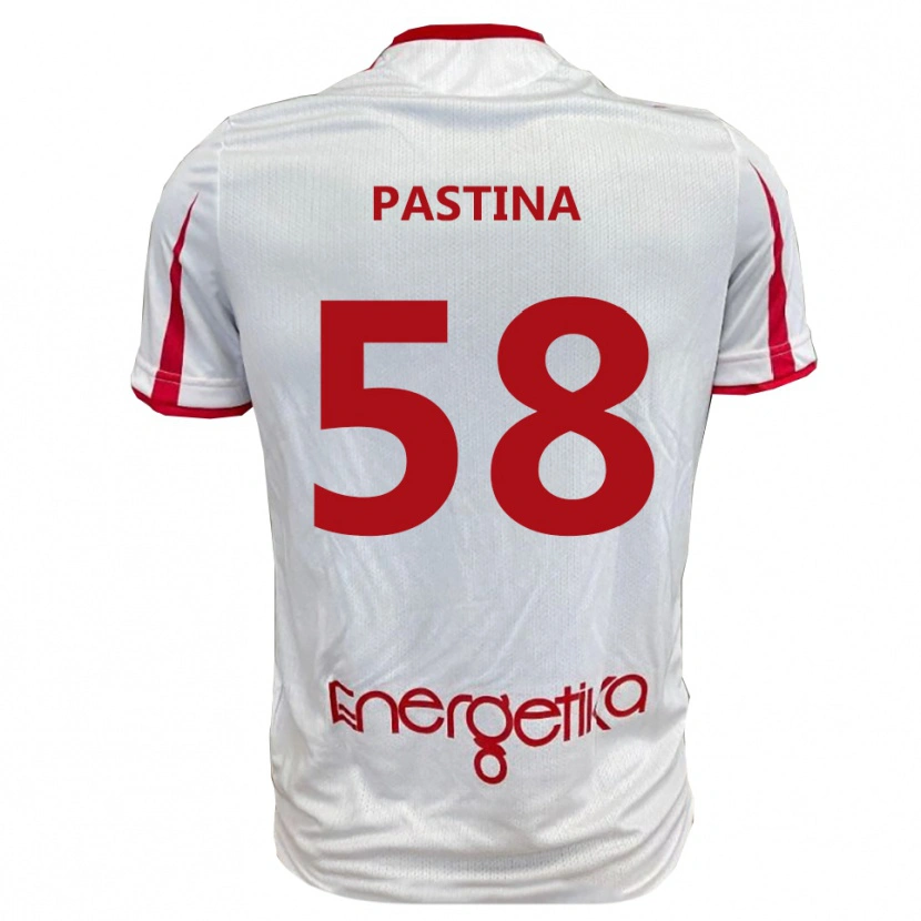 Danxen Kinderen Christian Pastina #58 Wit Rood Thuisshirt Thuistenue 2025/26 T-Shirt