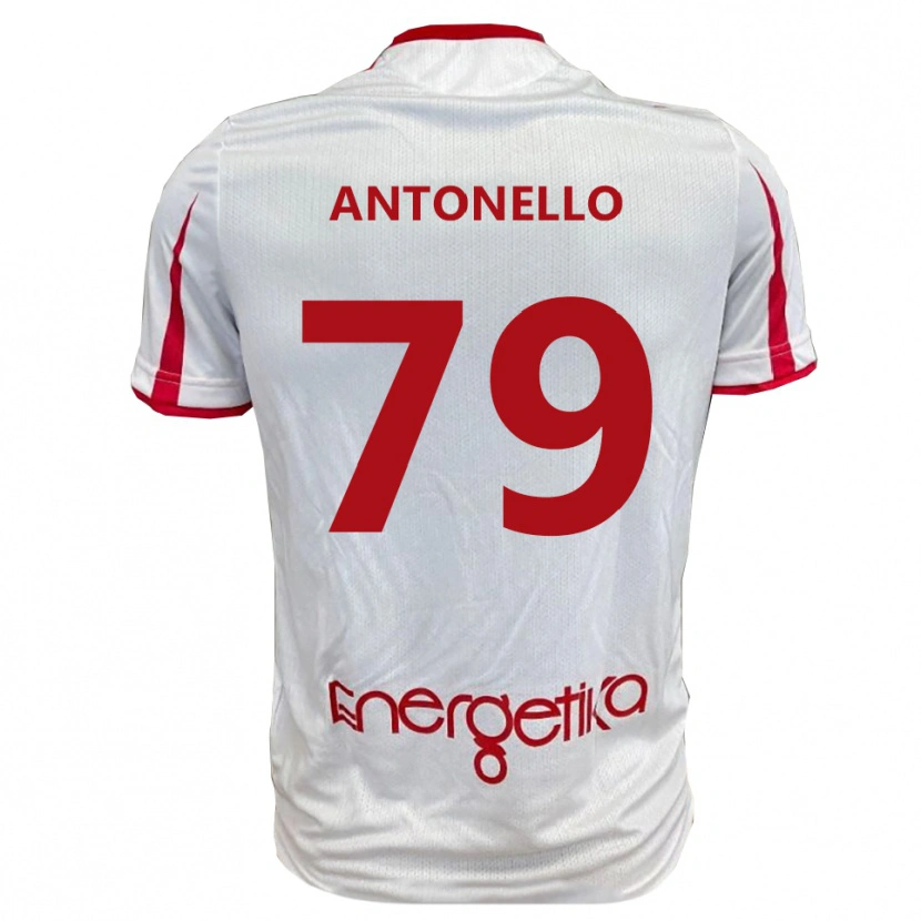 Danxen Kinderen Andrea Antonello #79 Wit Rood Thuisshirt Thuistenue 2025/26 T-Shirt