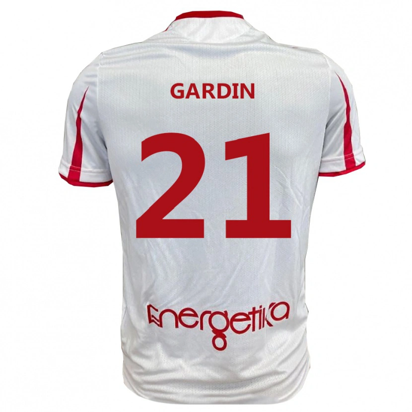 Danxen Kinderen Mattia Gardin #21 Wit Rood Thuisshirt Thuistenue 2025/26 T-Shirt