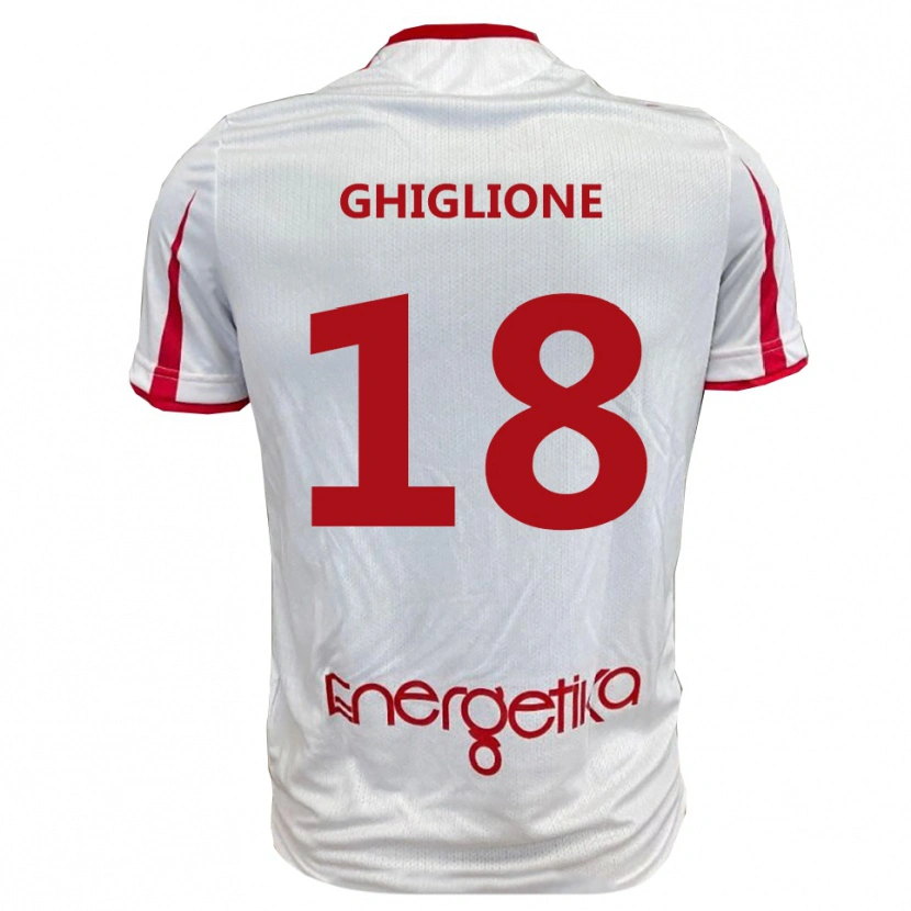Danxen Kinderen Paolo Ghiglione #18 Wit Rood Thuisshirt Thuistenue 2025/26 T-Shirt