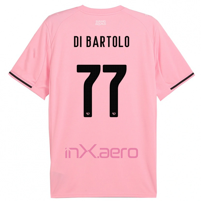 Danxen Kinderen Francesco Di Bartolo #77 Roze Zwart Thuisshirt Thuistenue 2025/26 T-Shirt