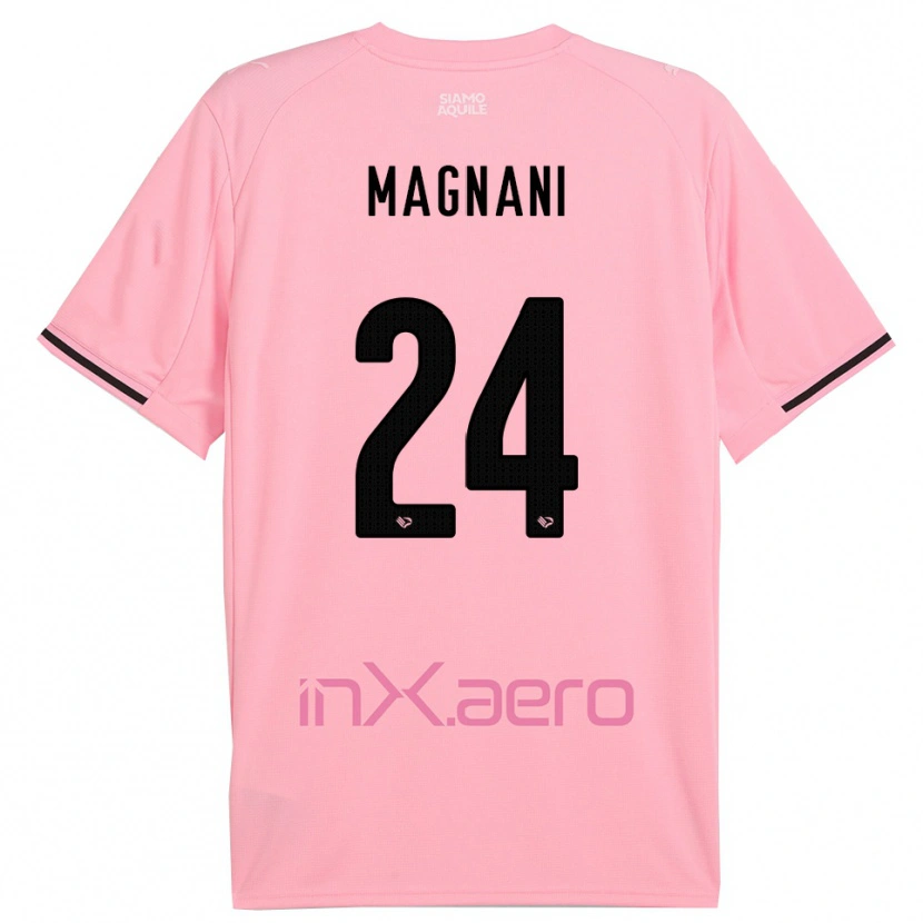Danxen Kinderen Giangiacomo Magnani #24 Roze Zwart Thuisshirt Thuistenue 2025/26 T-Shirt