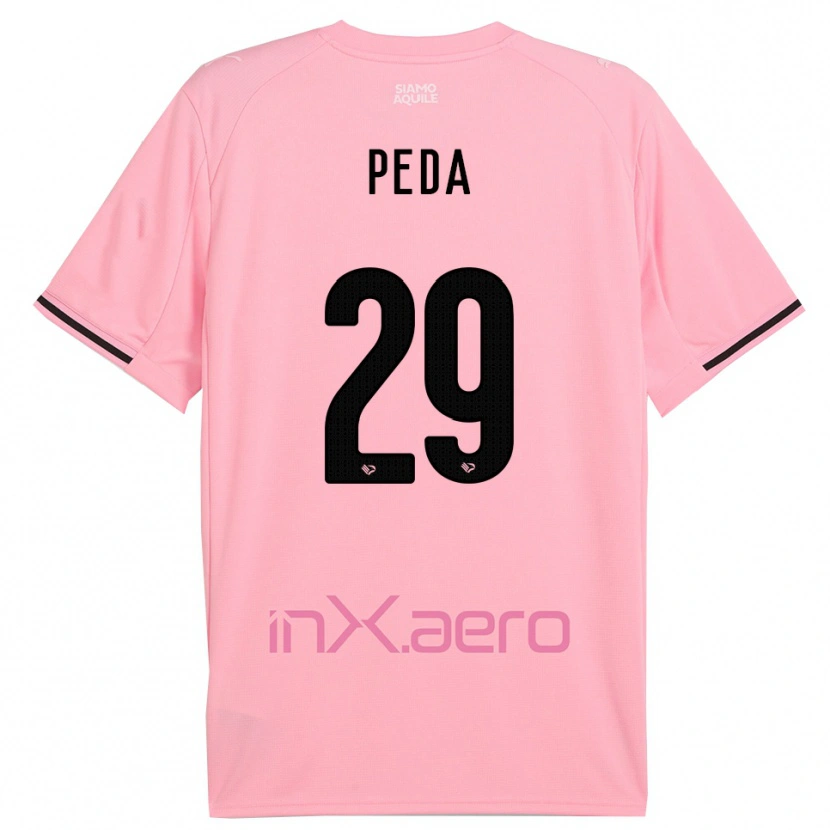 Danxen Kinderen Patryk Peda #29 Roze Zwart Thuisshirt Thuistenue 2025/26 T-Shirt