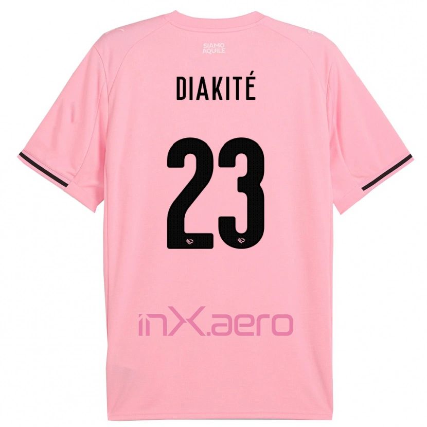 Danxen Kinderen Salim Diakité #23 Roze Zwart Thuisshirt Thuistenue 2025/26 T-Shirt