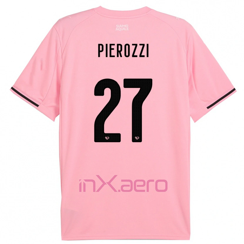 Danxen Kinderen Niccolò Pierozzi #27 Roze Zwart Thuisshirt Thuistenue 2025/26 T-Shirt