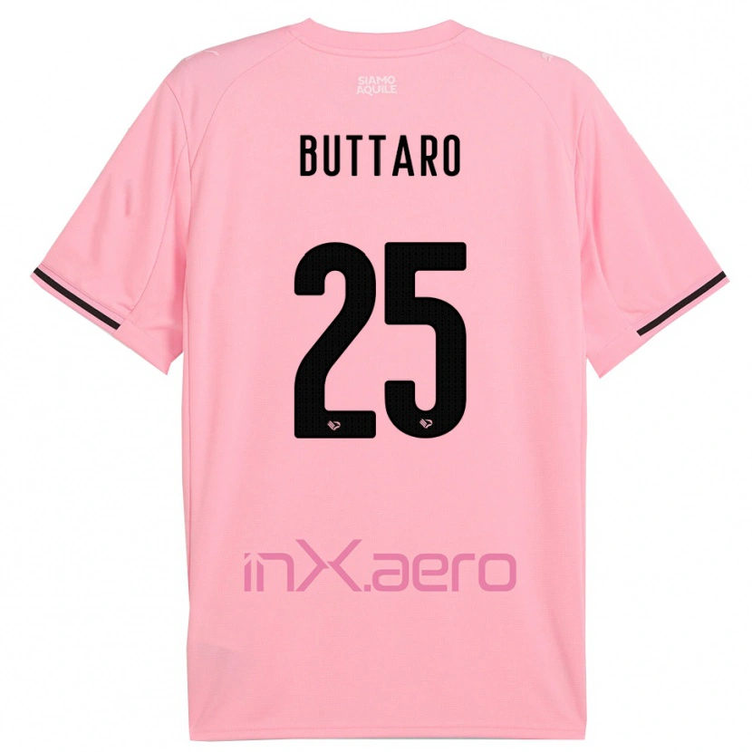 Danxen Kinderen Alessio Buttaro #25 Roze Zwart Thuisshirt Thuistenue 2025/26 T-Shirt
