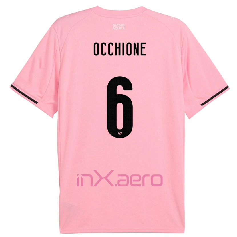Danxen Kinderen Andrea Occhione #6 Roze Zwart Thuisshirt Thuistenue 2025/26 T-Shirt