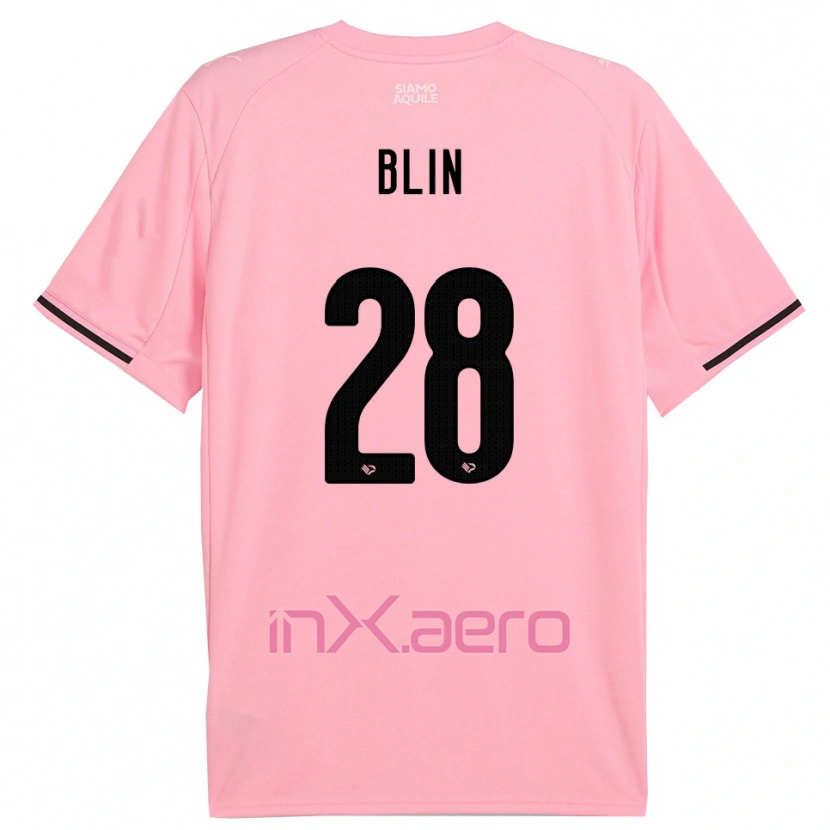 Danxen Kinderen Alexis Blin #28 Roze Zwart Thuisshirt Thuistenue 2025/26 T-Shirt