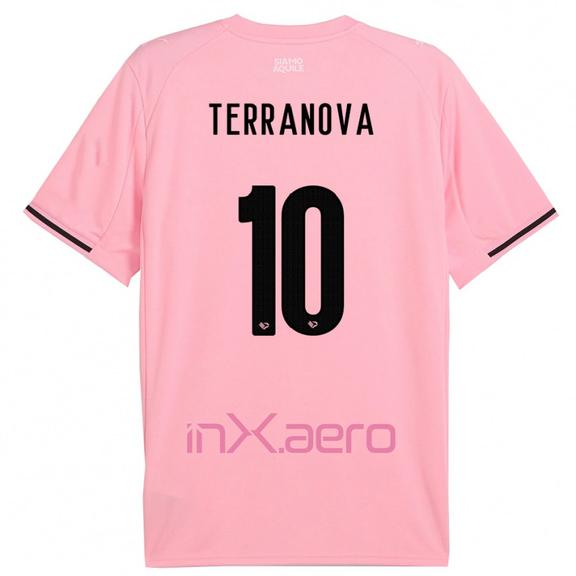 Danxen Kinderen Mattia Terranova #10 Roze Zwart Thuisshirt Thuistenue 2025/26 T-Shirt