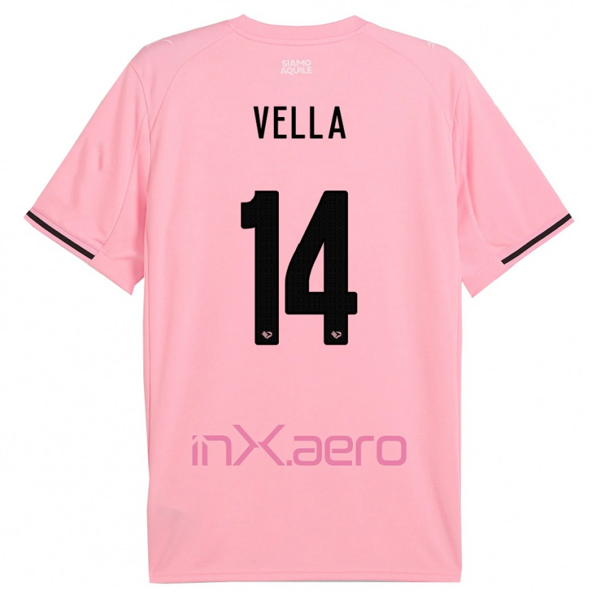 Danxen Kinderen Andreas Vella #14 Roze Zwart Thuisshirt Thuistenue 2025/26 T-Shirt