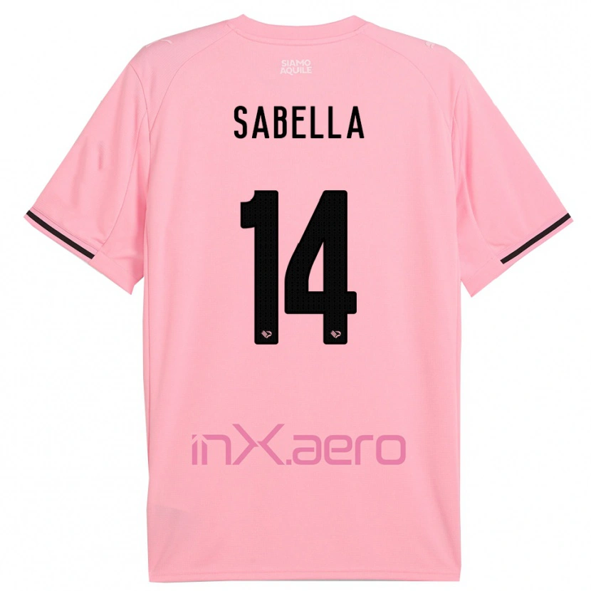 Danxen Kinderen Alberto Sabella #14 Roze Zwart Thuisshirt Thuistenue 2025/26 T-Shirt