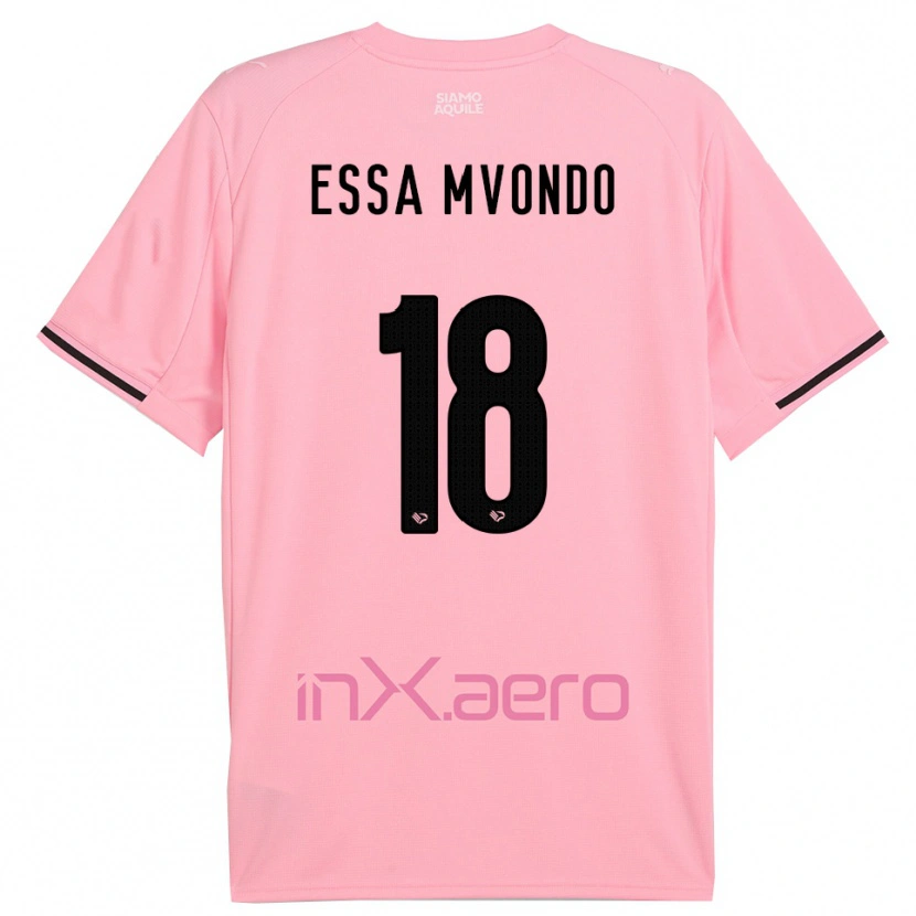 Danxen Kinderen Troy Evans Essa Mvondo #18 Roze Zwart Thuisshirt Thuistenue 2025/26 T-Shirt