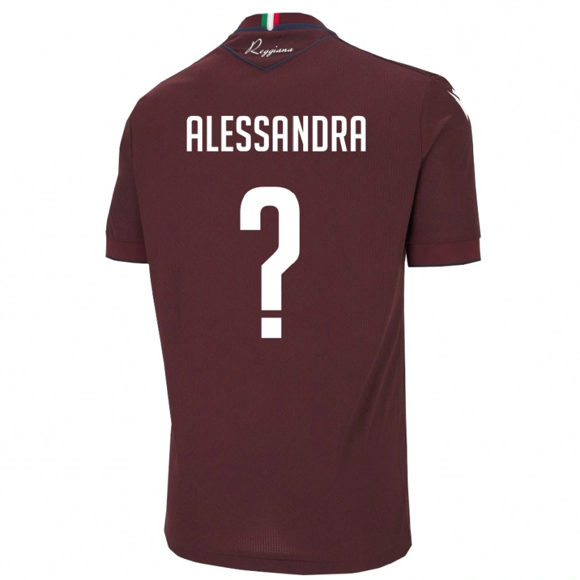 Danxen Kinderen Sacchi Alessandra #0 Bourgondië Wit Thuisshirt Thuistenue 2025/26 T-Shirt