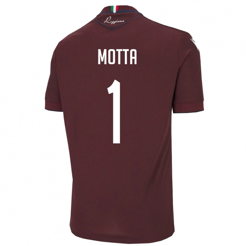 Danxen Kinderen Edoardo Motta #1 Bourgondië Wit Thuisshirt Thuistenue 2025/26 T-Shirt